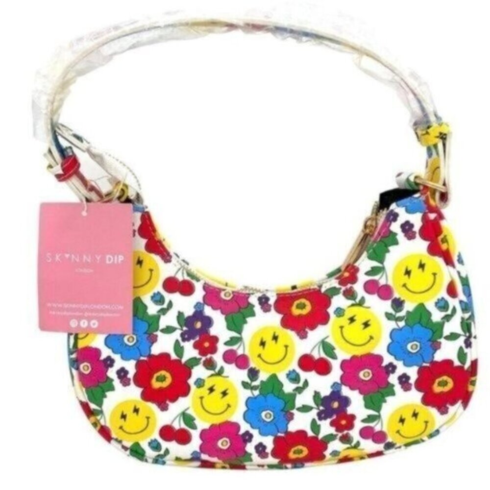 Skinny Dip London Kelly Flower Smiles Shoulder Bag New